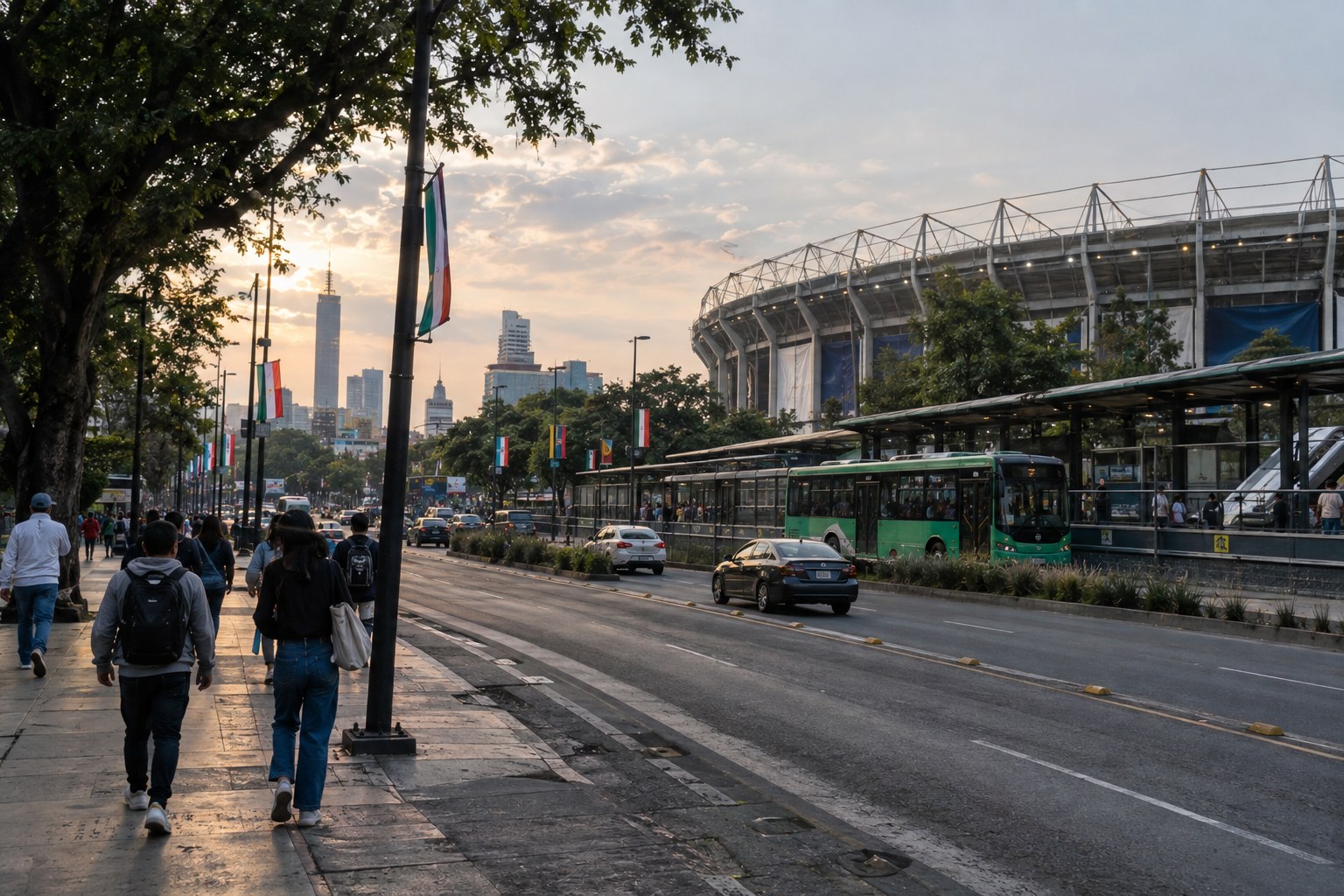 Mexico City street scene after the 2026 World Cup, illustrating the tournament’s tourism and economic legacy.